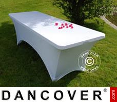 Stretch table cover, 183x75x74 cm, White