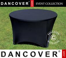 Stretch table cover, Ø116x74cm, Black