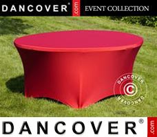 Stretch table cover, Ø152x74 cm, Red