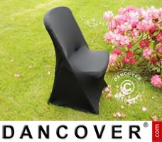 Stretch chair cover, 48x43x89 cm, Black (10 pcs.)