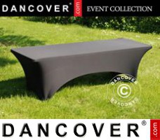 Stretch table Cover, 244x75x74 cm, Black