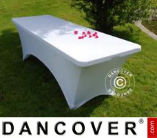 Stretch table cover, 183x75x74 cm, White
