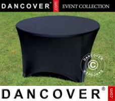 Stretch table cover, Ø116x74cm, Black