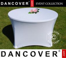 Stretch table cover, Ø116x74 cm, White