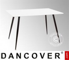 Dining table, Siena, 120x80x76 cm, White/Black