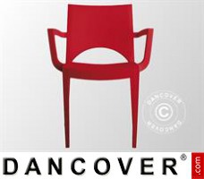 Chair with armrests, Paris, Red, 6 pcs.
